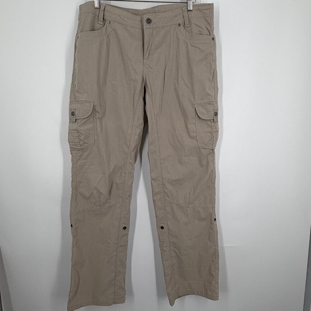 Kuhl Beige Splash Roll Up Lightweight Outdoor Hiking Utility Cargo Pants Size 16